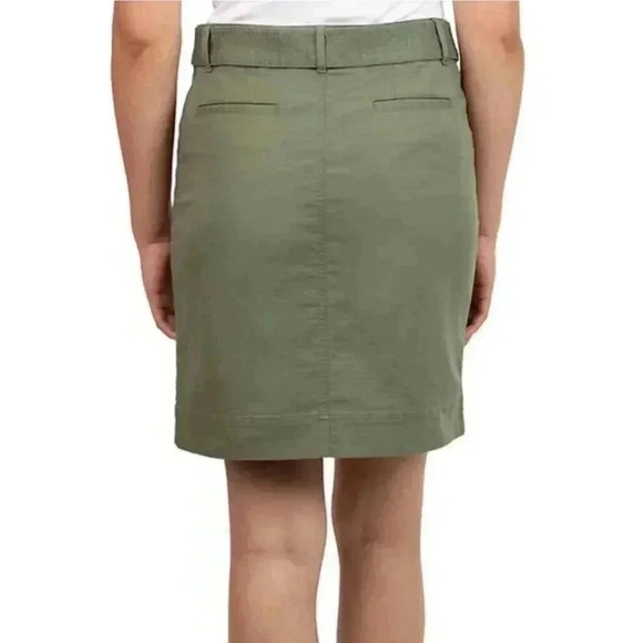 New! Kersh Utility Skirt Green Small Belted Stretch Casual Skirt Canvas NWT - Picture 2 of 10